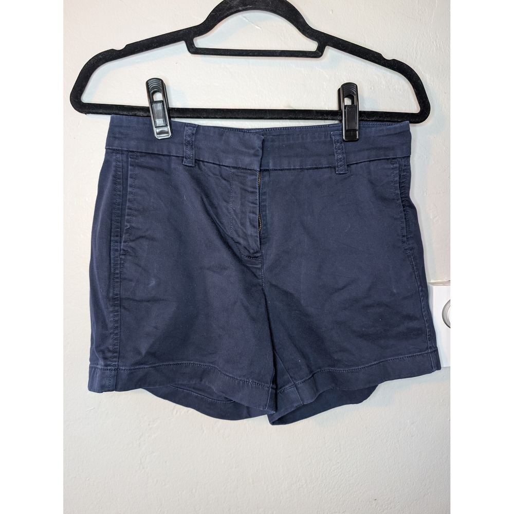 J.Crew Cotton blend Chino Style Navy Blue shorts womens size 0